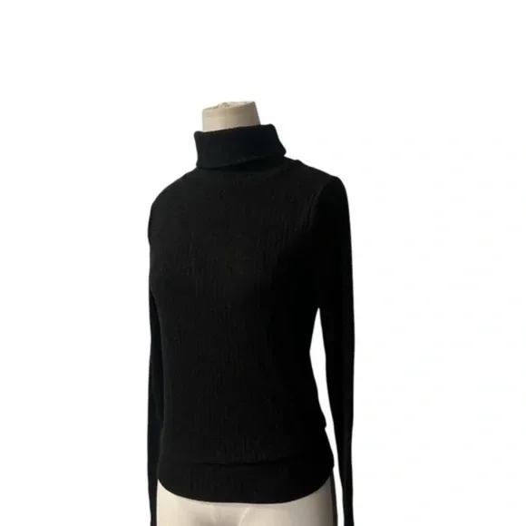 NWT Black Turtleneck Open Back Sweater in XS - Picture 4 of 9